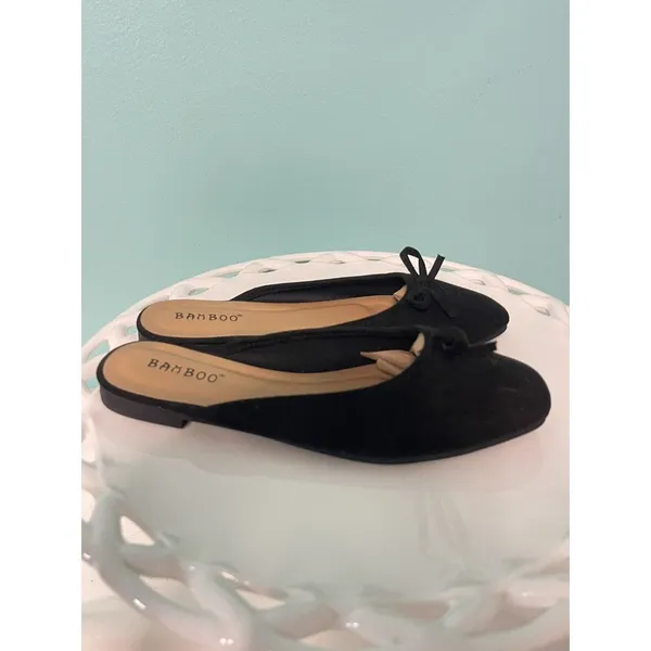 Women's Bamboo Black Print Sequence Size 5.5‎ New S-314 - Image 2
