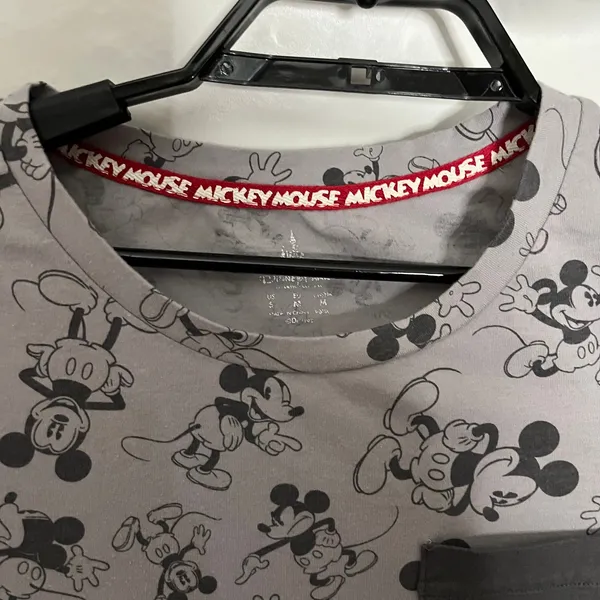 Disney Parks Mickey Mouse Y2K Womens TShirt Top Size S Gray Short Sleeve Cartoon - Image 4