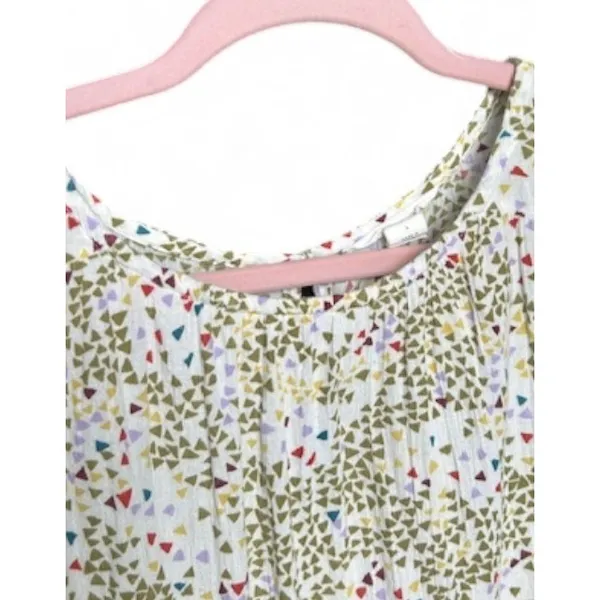 Caslon Whimsical Peplum‎ Top Playful Artsy Boutique Blouse Womens Size Large - Image 8