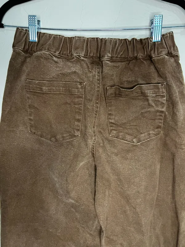 Oak‎ + Fort Chocolate Brown Wide Leg High Rise Crop Pants - Image 9