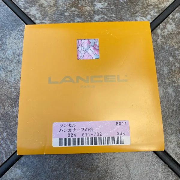 Lancel Paris Feminine Floral Cotton Scarf Pocket Square Handkerchief New - Image 8