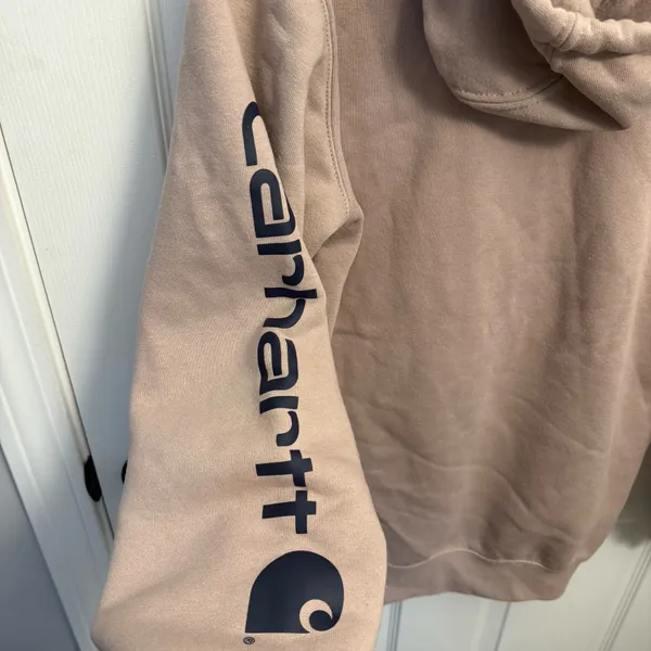 Carhartt Loose Fit Dusty Pink Hoodie Heavyweight Fleece Pullover - Image 3