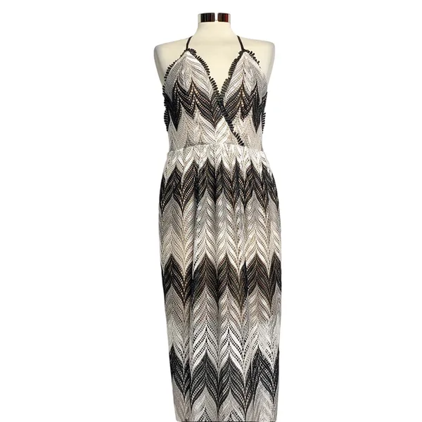 Dress the population Lucia‎ lace chevron maxi dress - Image 3