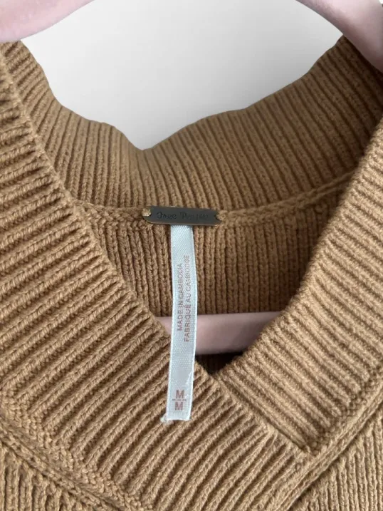 Free People Easy Street Vest Tan Cropped Camel Sweater Vest Rib Knit Preppy Sz M - Image 7