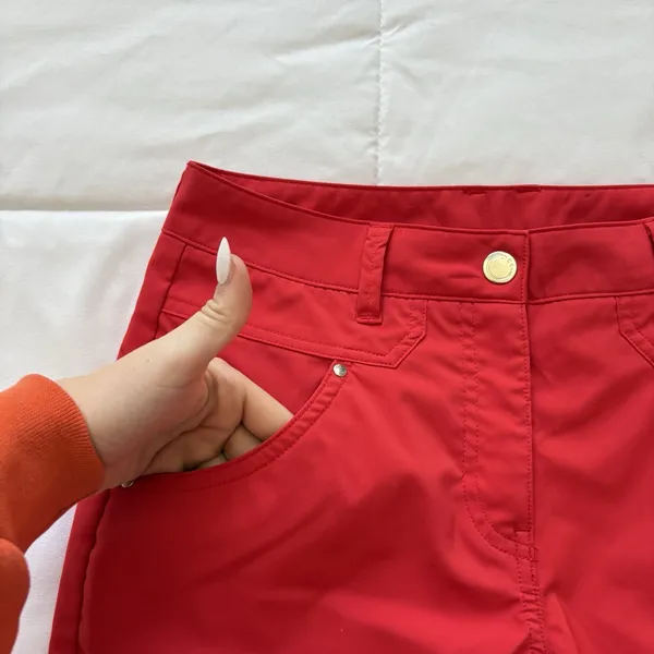 NVO by Lanctot Cropped Pants Womens 2 Red Golf Preppy Outdoor Activewear‎ Luxury - Image 2