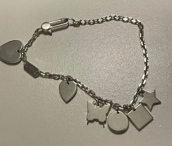 Sterling Silver 925 Trademark Charm Bracelet WI Box - Image 6