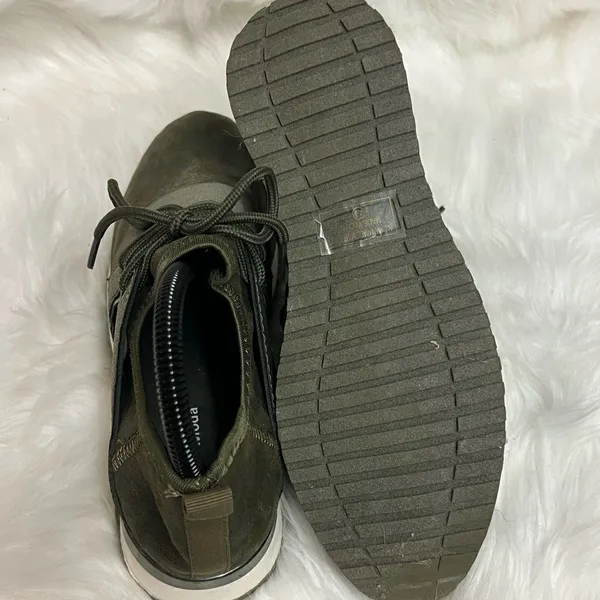 TopModa Green Leopard Print Sneakers‎ Size 7.5 Bin 22 - Image 4
