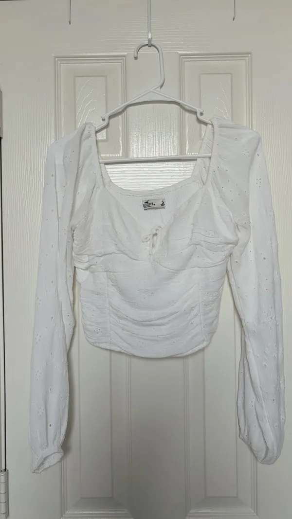 Hollister Long Sleeve Top white - Image 2