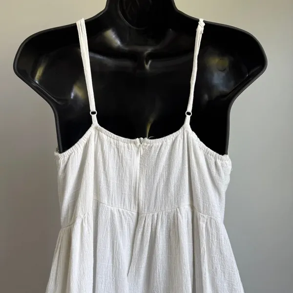 Princess Polly Boho Dainty Coastal Babydoll Ethereal Tiered Mini Dress‎ 10 White - Image 7