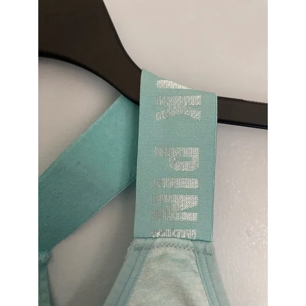 PINK Victoria's Secret Sports Bra Medium Blue Ombre Longline - Image 4