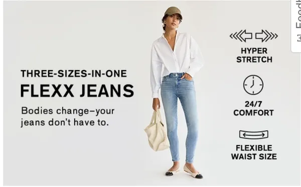 High Waisted Dark Wash FlexX Straight Ankle Jeans - Image 3