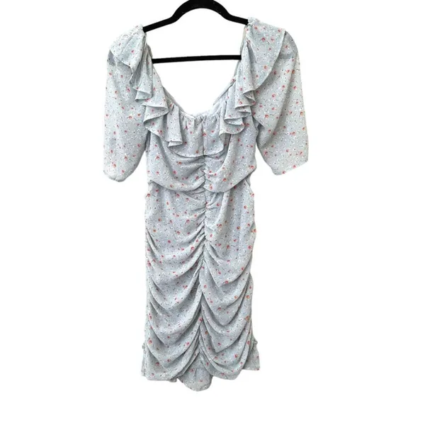 ASTR THE LABEL‎ Ruffle Neck Ruched Mini Dress Sz M - Image 4