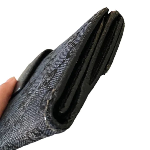 Gucci Black Authentic Monogram Canvas GG Snap Bifold Wallet - Image 4