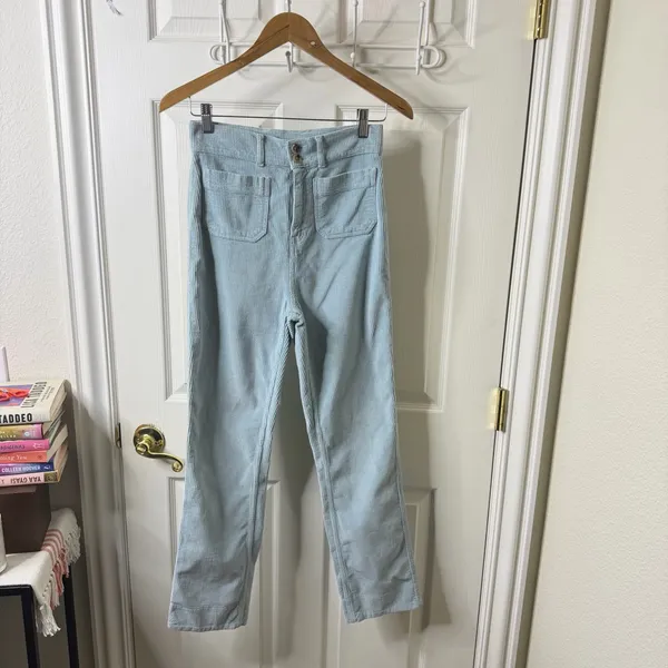 Faherty Portland Blue Corduroy Flare Pants Womens‎ Size 26 - Image 3