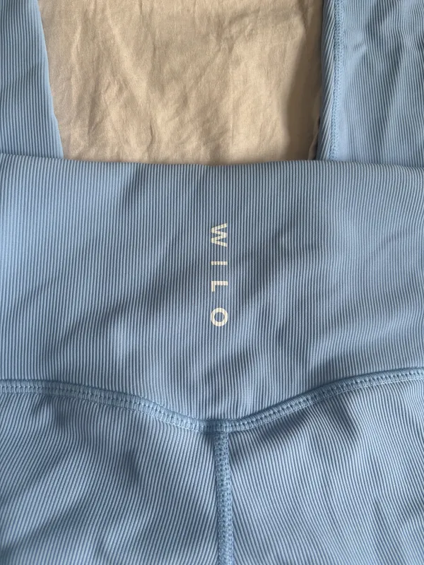 Light Blue Wilo Ribbed Leggings - Image 5