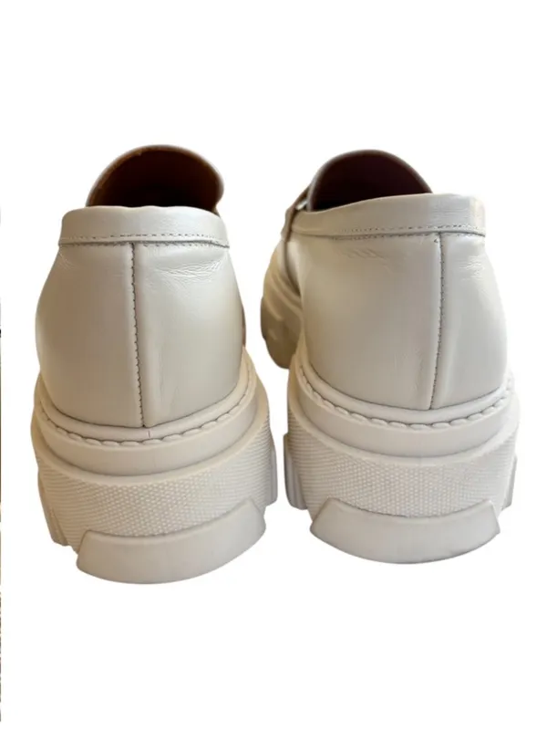 EUC ALOHAS Leather Trailblazer Platform Loafers Cream Size 6.5 - Image 9