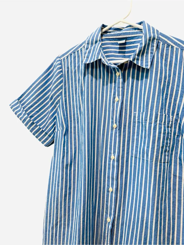 Striped Mini Shirt Dress Old Navy Blue - Image 6