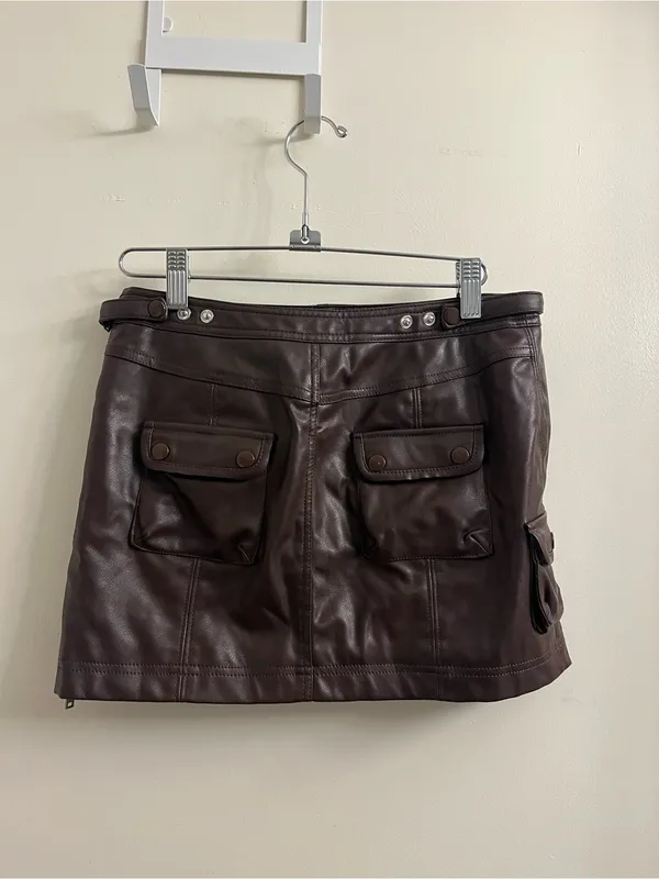 LPA Geronimo Faux Leather Mini Skirt XS - Image 6