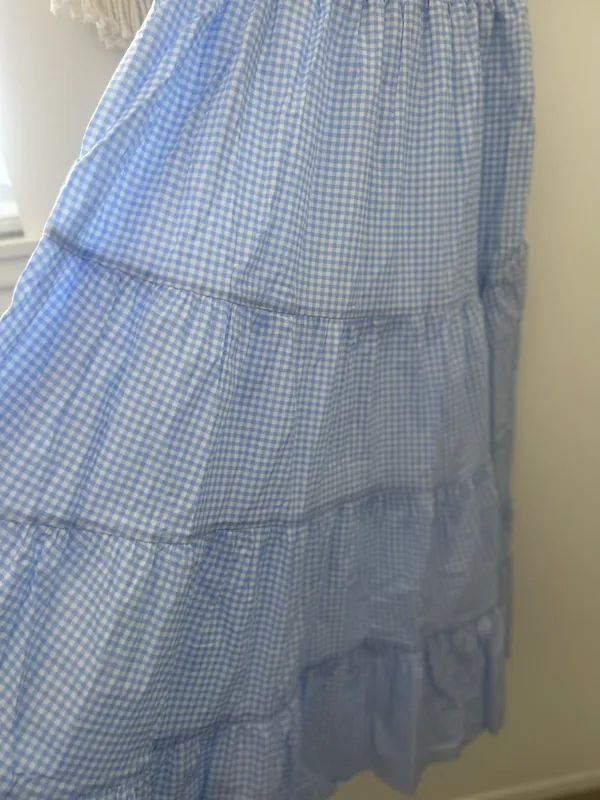 Eileen West Gingham Smocked Tiered Midi Dress NWT - Image 2