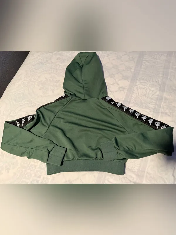 Kappa women cropped green jacket size S - Image 2