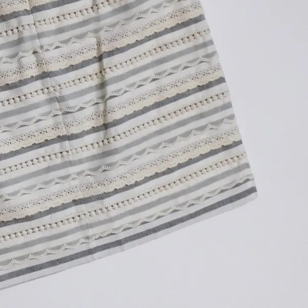 Anthropologie TABITHA Sailing Lace Pencil Skirt Striped Crochet Lace Scallops 6 - Image 11