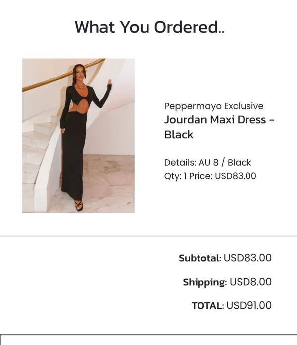 Peppermayo Black Maxi Dress - Image 2