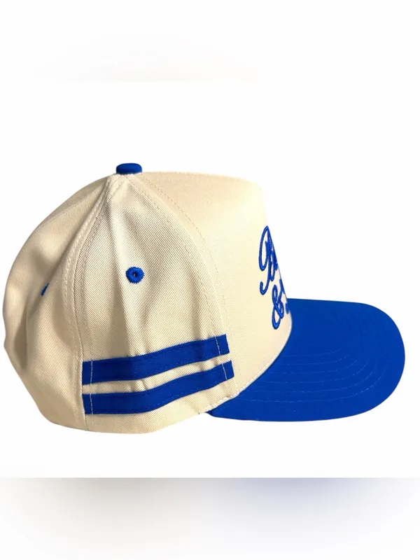 NWOT C.C. Booked & Busy Two-Tone Baseball Cap - Cream & Blue - Image 3