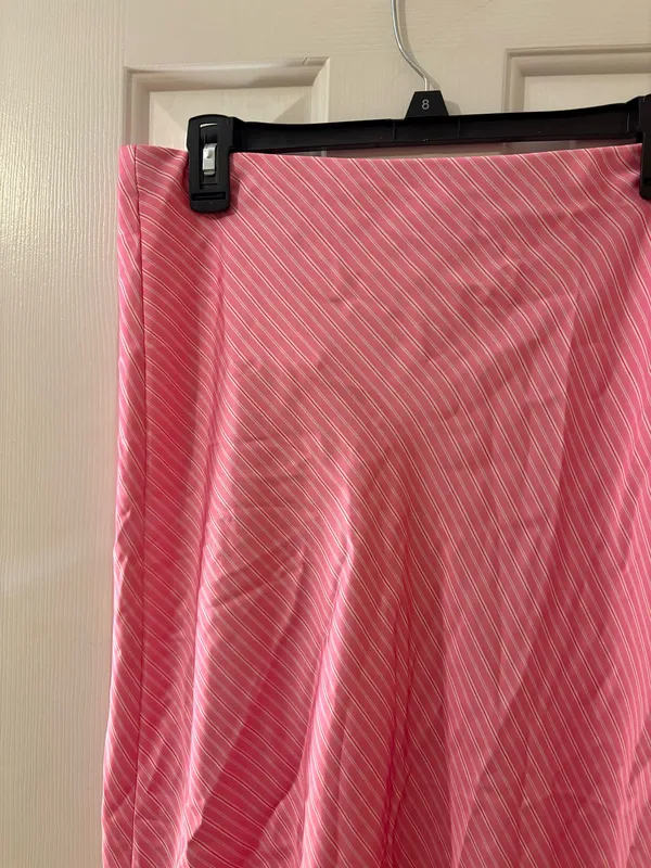 ZARA Striped Satin Midi Skirt - Image 3