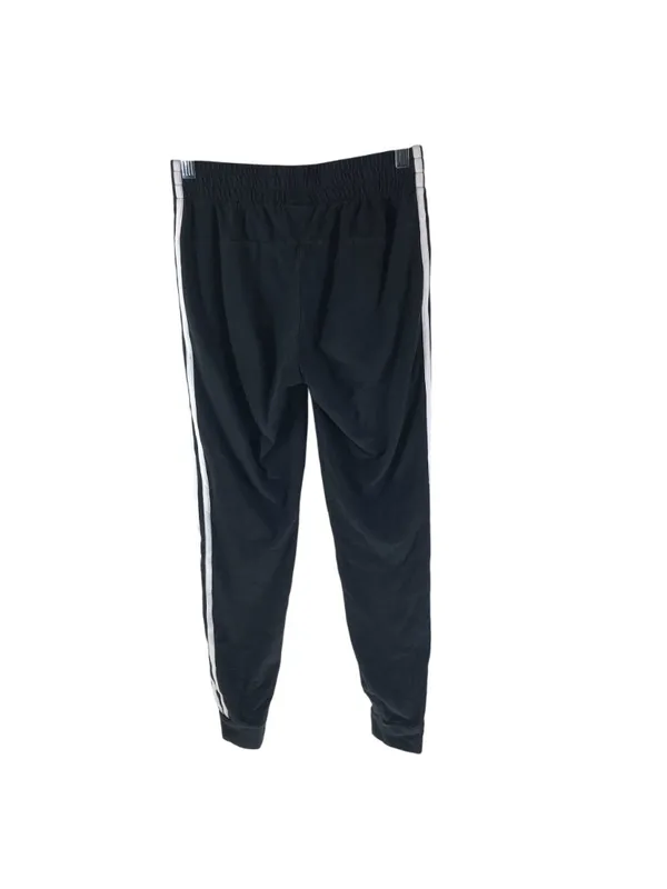 Adidas Womens Jogger Pants Pull On Pockets Logo Stripe Black XS - Image 2