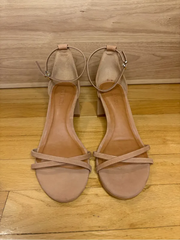 Steve Madden Rae Tan Nubuck Block Heel Sandals - Size 7 - Image 3