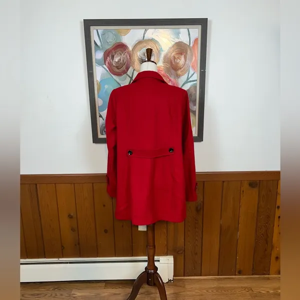 Beautiful New Roz & Ali Red Wool Coat! - Image 5