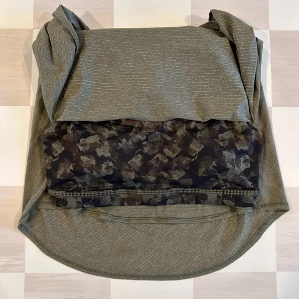 lululemon free to be wild built in bra tank top heathered camo green 4 - Image 9