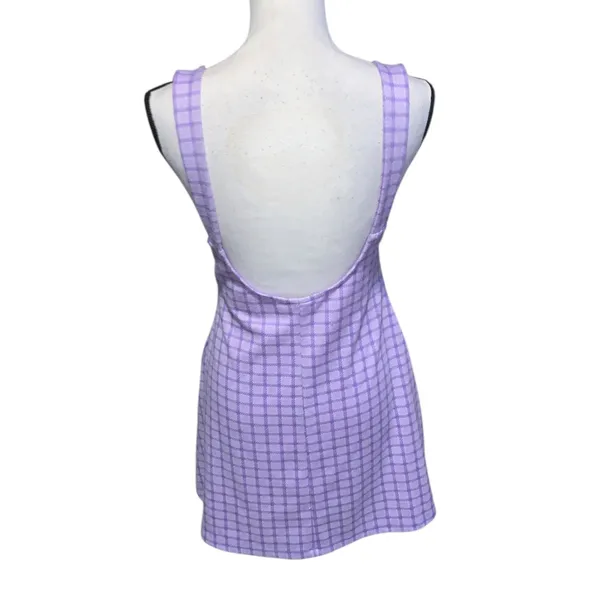 Rue21 Lilac Checkered Pinafore Dress Overall Schoolgirl Mini - Image 4