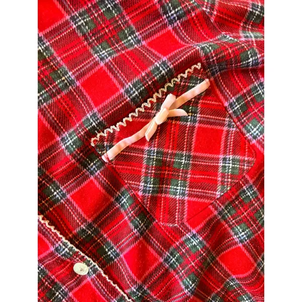 Secret Treasures Plaid Pajama Set Red Green Size XL - Image 5
