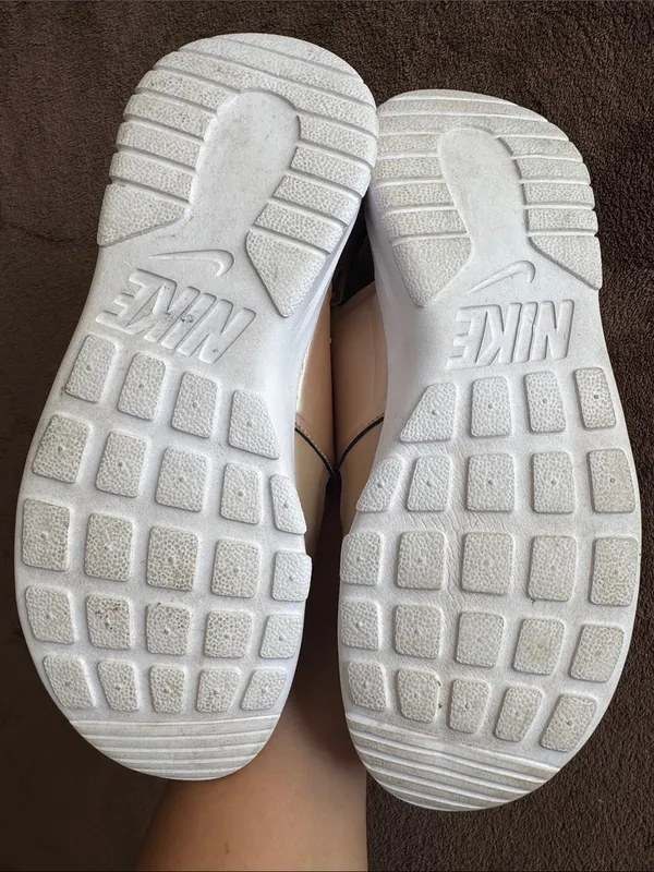 Nike Metallic Tan and Black Double-Strap Slide Sandals - Image 3