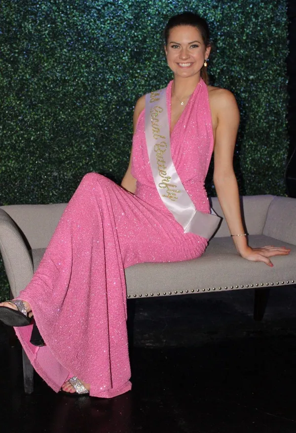 Windsor Pink Long Formal Dress - Image 3