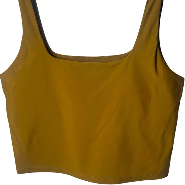 Fabletics Lydia Built In Bra Tank‎ Golden Dijon Athletic Comfort Stretch XL/XXL - Image 4