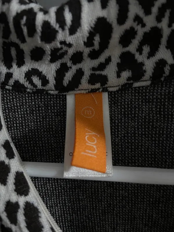 Lucy Cheetah Print Workout Quarter Zip Multi Size M - Image 2