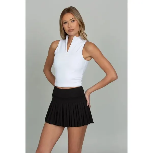 ✨Gold Hinge BLACK PLEATED TENNIS SZ SMALL SKIRT✨ - Image 2