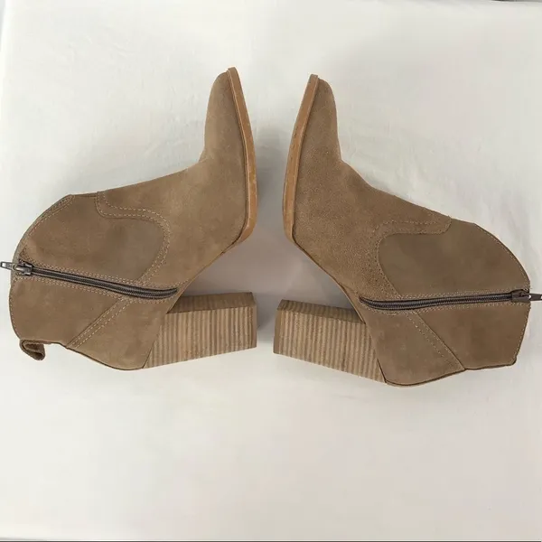 Pure Navy Suede Pointed Toe‎ Boot in Brown Size 10 - Image 5