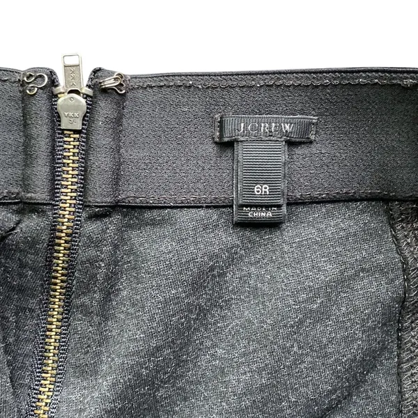 💎 J CREW Pant Womens Sz 6 Grey Stretch Classic Heritage Preppy - Image 3