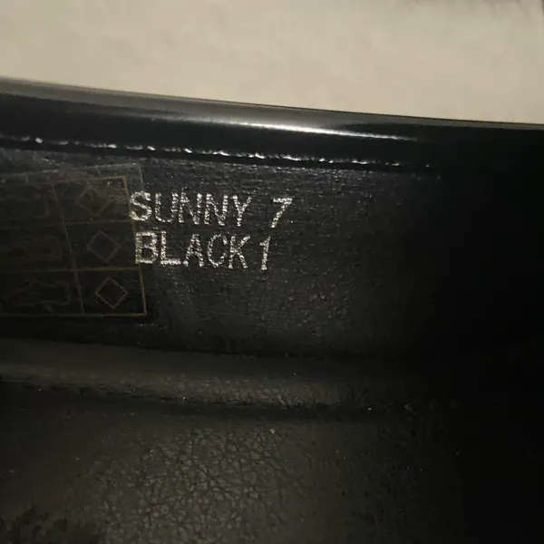 Creation Chunky Platform Loafers Chain Buckle SlipOn Black Patent Size 7 - Image 11