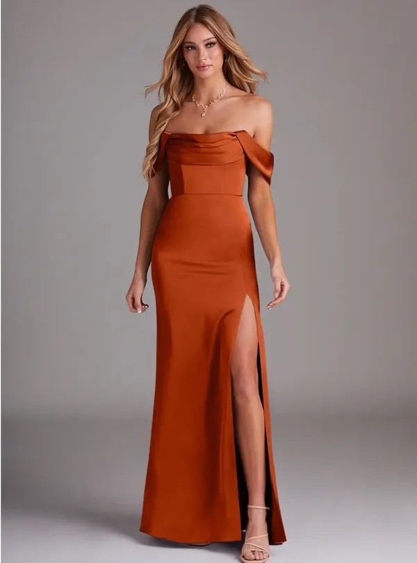 Azazie Paprika Dress Bridesmaid - Image 3