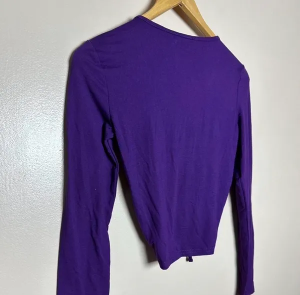 Uk2la CLEARANCE! Purple Boutique Cinch Front Crop Top Size M NWT 2 - Image 4