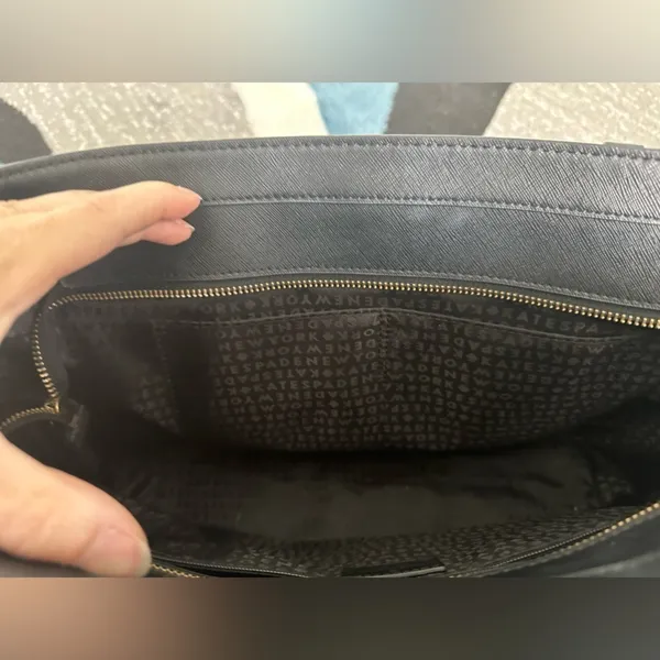 Kate Spade‎ Black Leather Saffiano Tote Shoulder Bag - Image 4