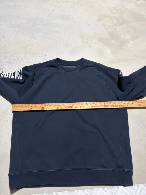 Fabletics Black Sweatshirt with White Sleeve Logo XXL - Image 3