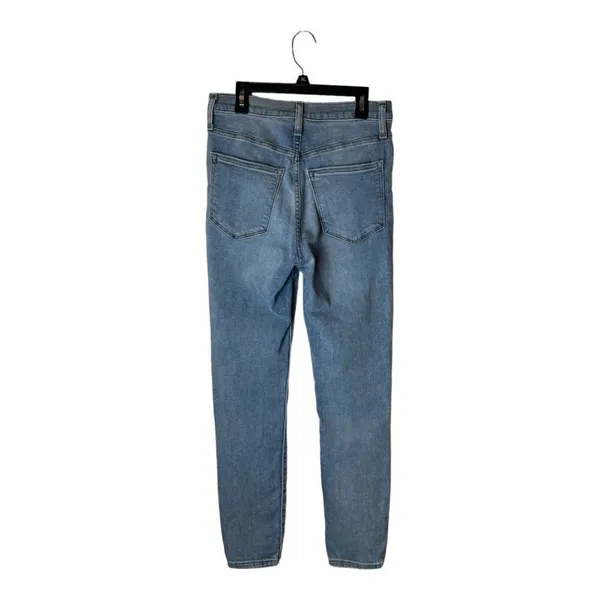 J Crew Jeans Women 27 Blue Denim Light Wash High Rise‎ Skinny Retro Preppy - Image 3