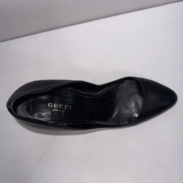 Gucci Amputee Right Only Old Money Classy Pump Leather Black Shoe Store Prop 36 - Image 4