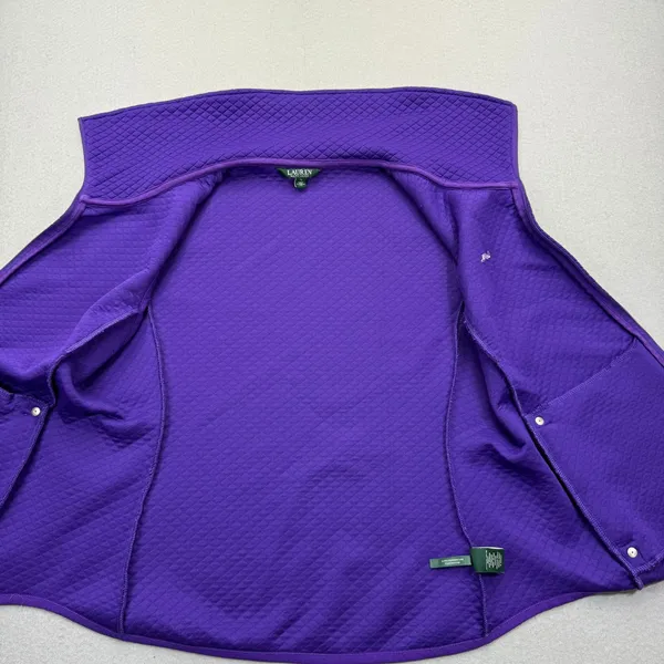 Lauren Ralph Lauren Purple Quilted Mock Neck Full Zip Vest XL 4700429386 - Image 9