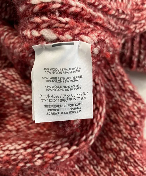 J. Crew Marbled Cherry Wool Blend Turtleneck Sweater - Image 7